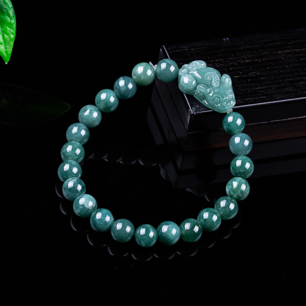Jewelry & Watches Spółka Z Ograniczoną Odpowiedzialnością - Natural Burmese Jadeite Pixiu Bracelet Vintage