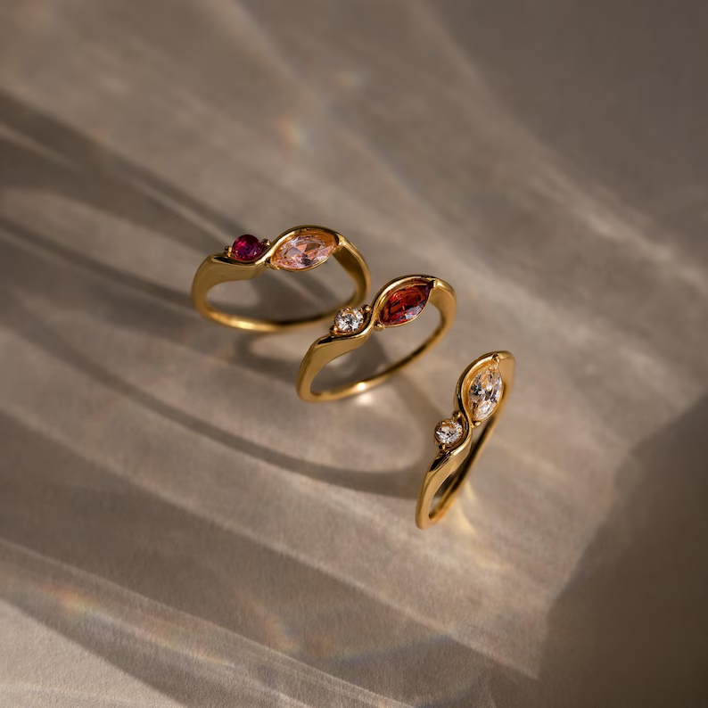 DOREMI Waterproof Tarnish Resi - Birthstone Ring Set review and price