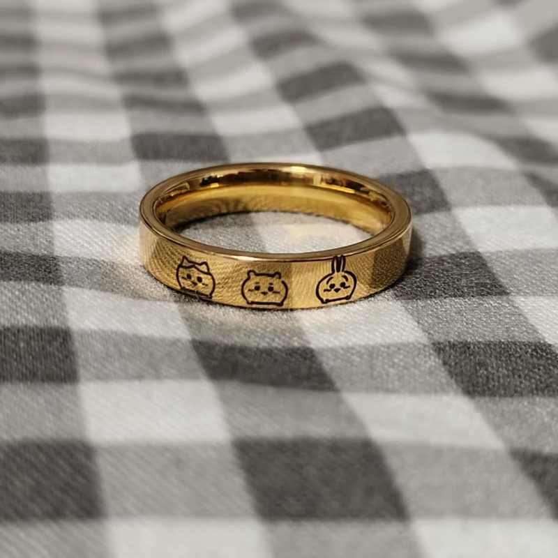 Anime Cartoon Kawaii Chiikawa  - Titanium Steel Ring review and price