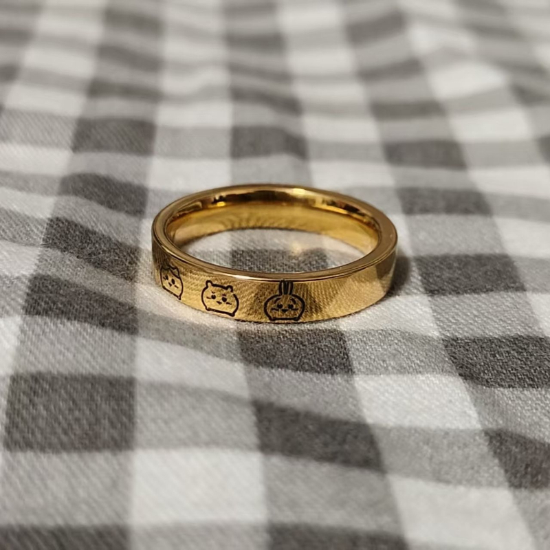 Anime Cartoon Kawaii Chiikawa  - Titanium Steel Ring review and price