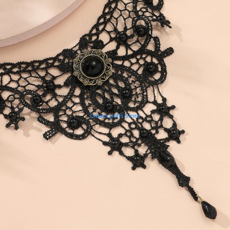 50LE Lace Choker Necklaces Got - Crystal Choker Necklace review and price