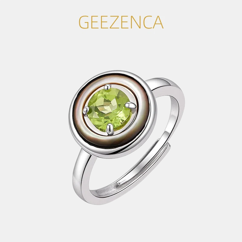 GEEZENCA 925 Sterling Silver P - Birthstone Ring Set review and price
