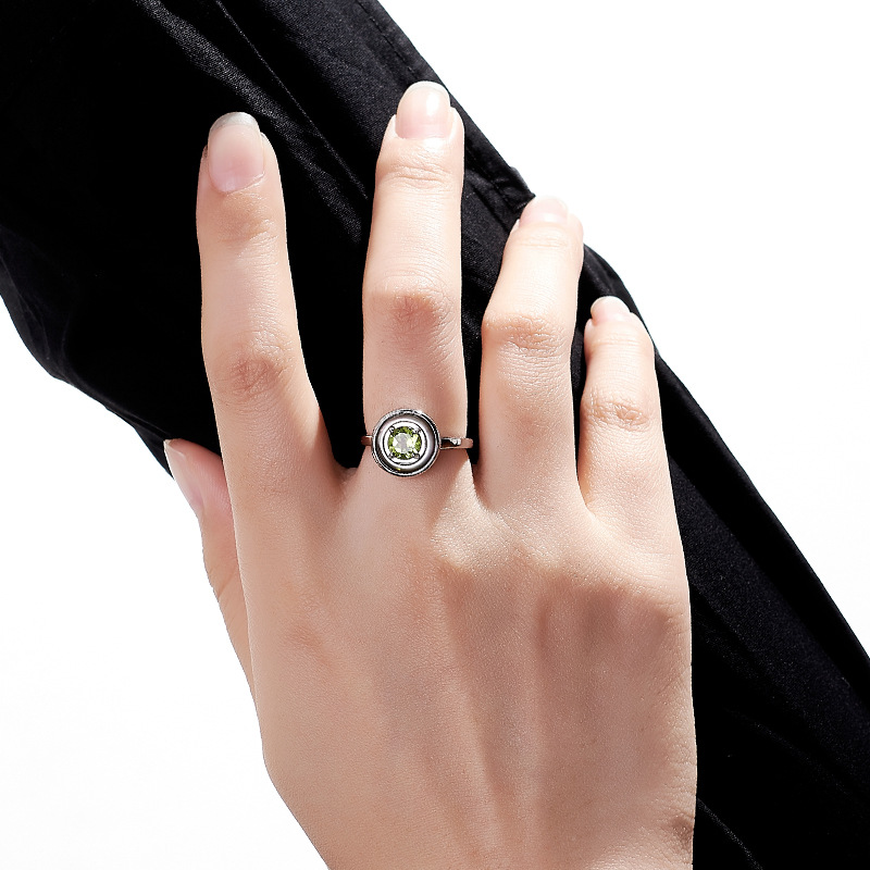 GEEZENCA 925 Sterling Silver P - Birthstone Ring Set review and price