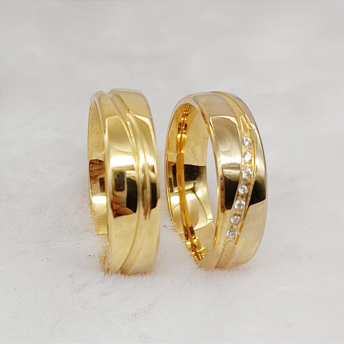 Western Shiny Lover's Couples  - Titanium Steel Ring review and price