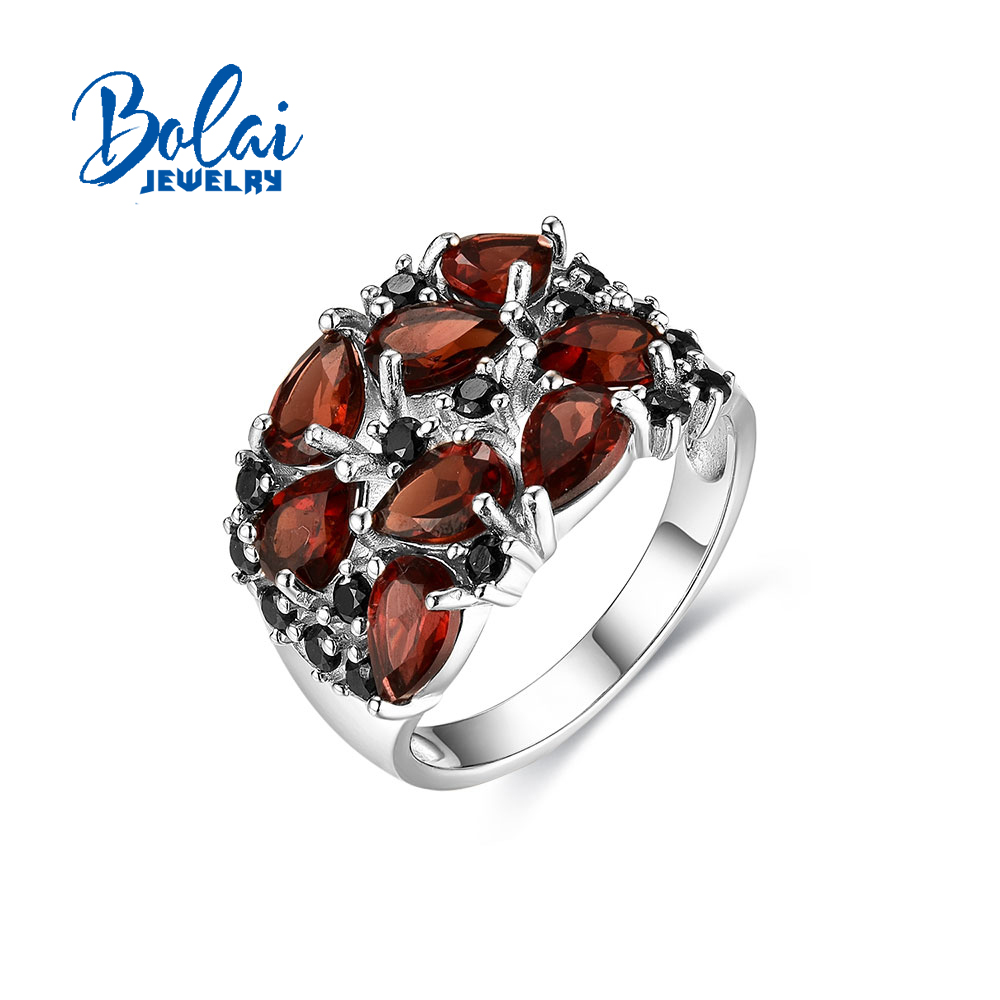 Simple Designed Natural Garnet - Birthstone Ring Set review and price