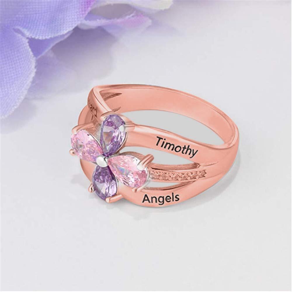 Amxiu Customize Large Wedding  - Birthstone Ring Set review and price