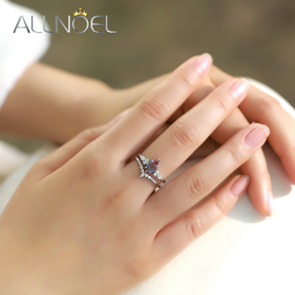 ALLNOEL Kite Cut 0.91ct Alexan - Birthstone Ring Set review and price