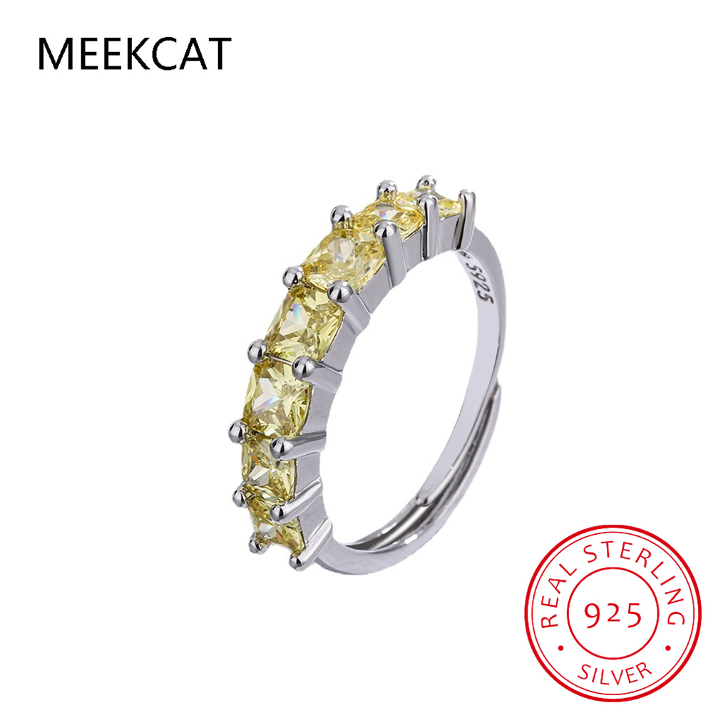 Princess Cut Natural Yellow Ci - Birthstone Ring Set review and price