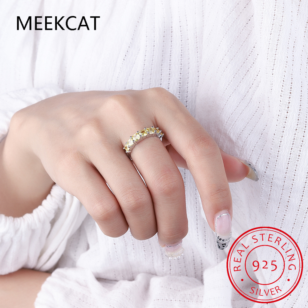 Princess Cut Natural Yellow Ci - Birthstone Ring Set review and price