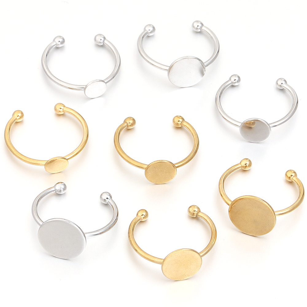 5Pcs/Lot Stainless Steel Gold  - Gold Plated Ring review and price