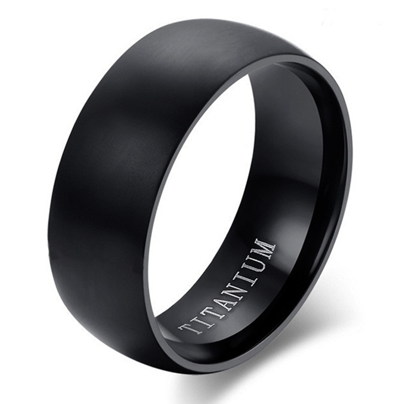 Classic 8mm Black Matte Titani - Titanium Steel Ring review and price
