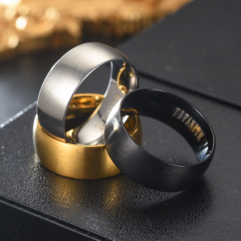 Classic 8mm Black Matte Titani - Titanium Steel Ring review and price