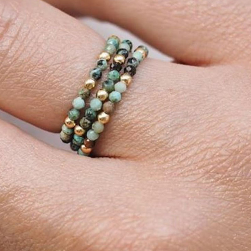 Crystal Ring Stackable  Bead   - Birthstone Ring Set review and price