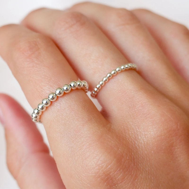 Crystal Ring Stackable  Bead   - Birthstone Ring Set review and price
