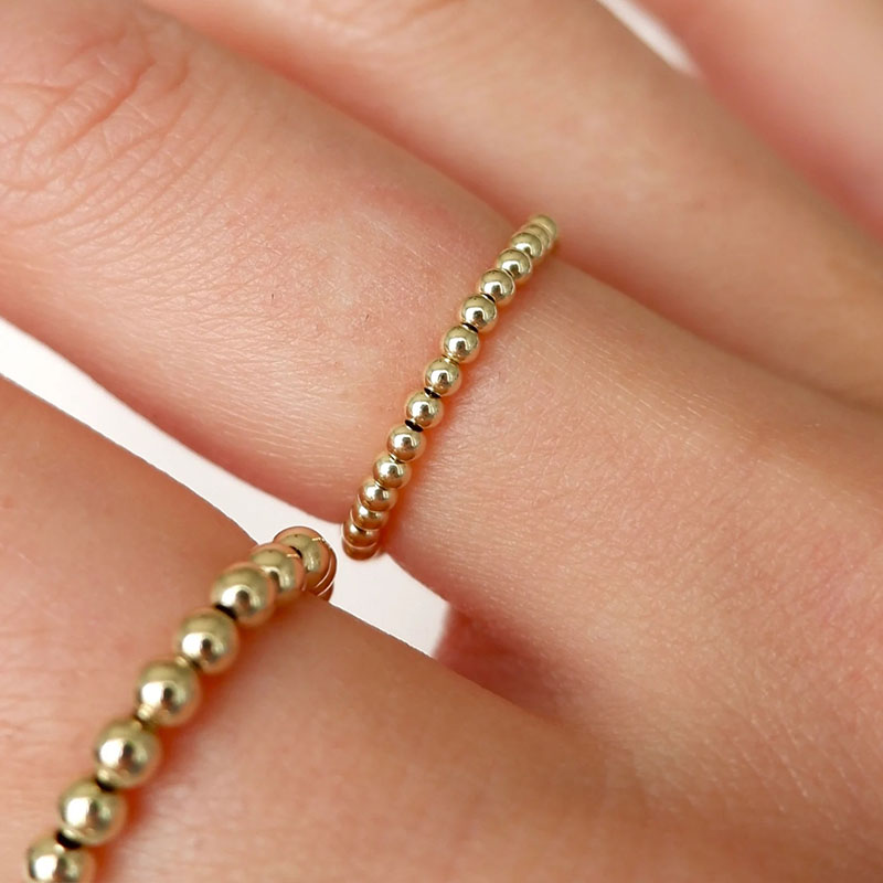 Crystal Ring Stackable  Bead   - Birthstone Ring Set review and price