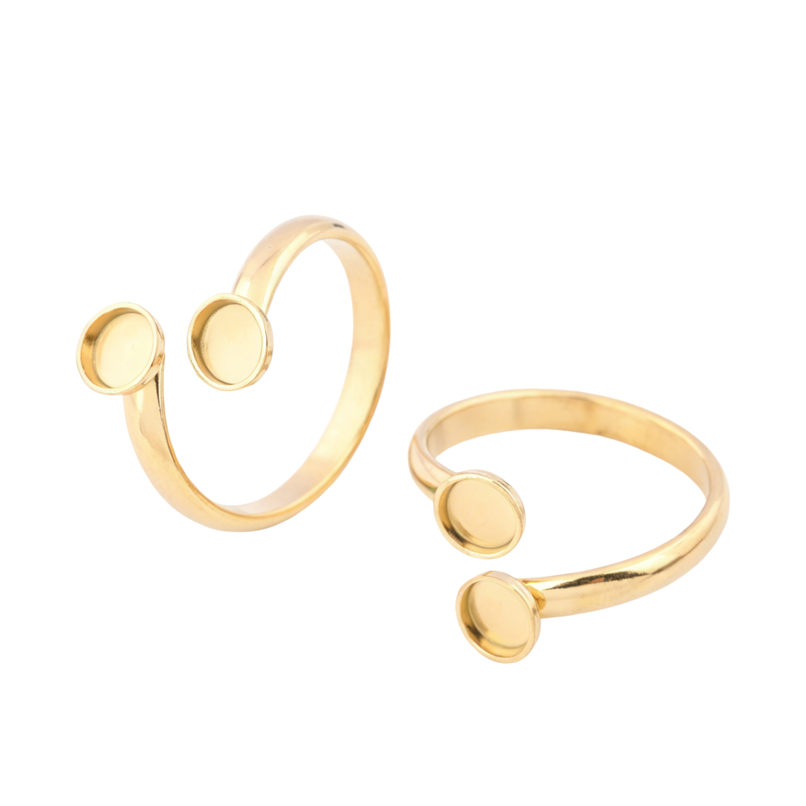 10pcs Stainless Steel Adjustab - Gold Plated Ring review and price