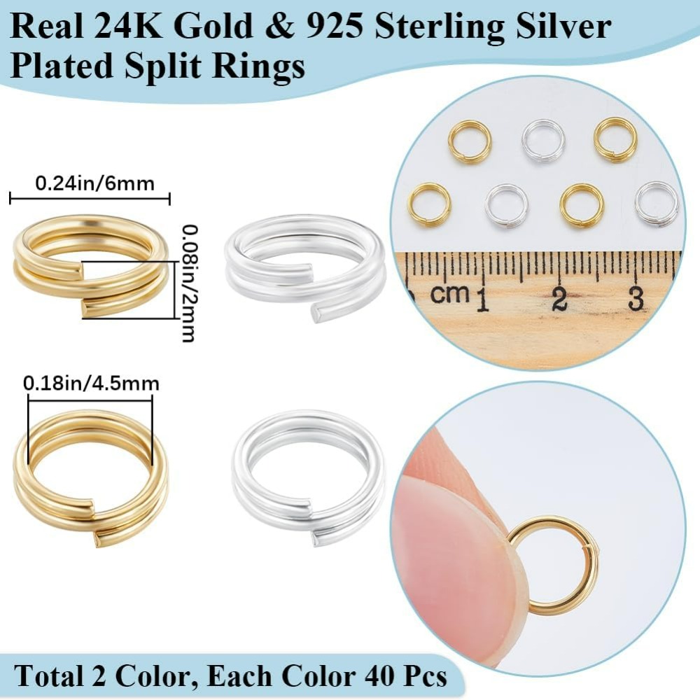 1 Box 80Pcs Split Jump Ring 24 - Gold Plated Ring review and price