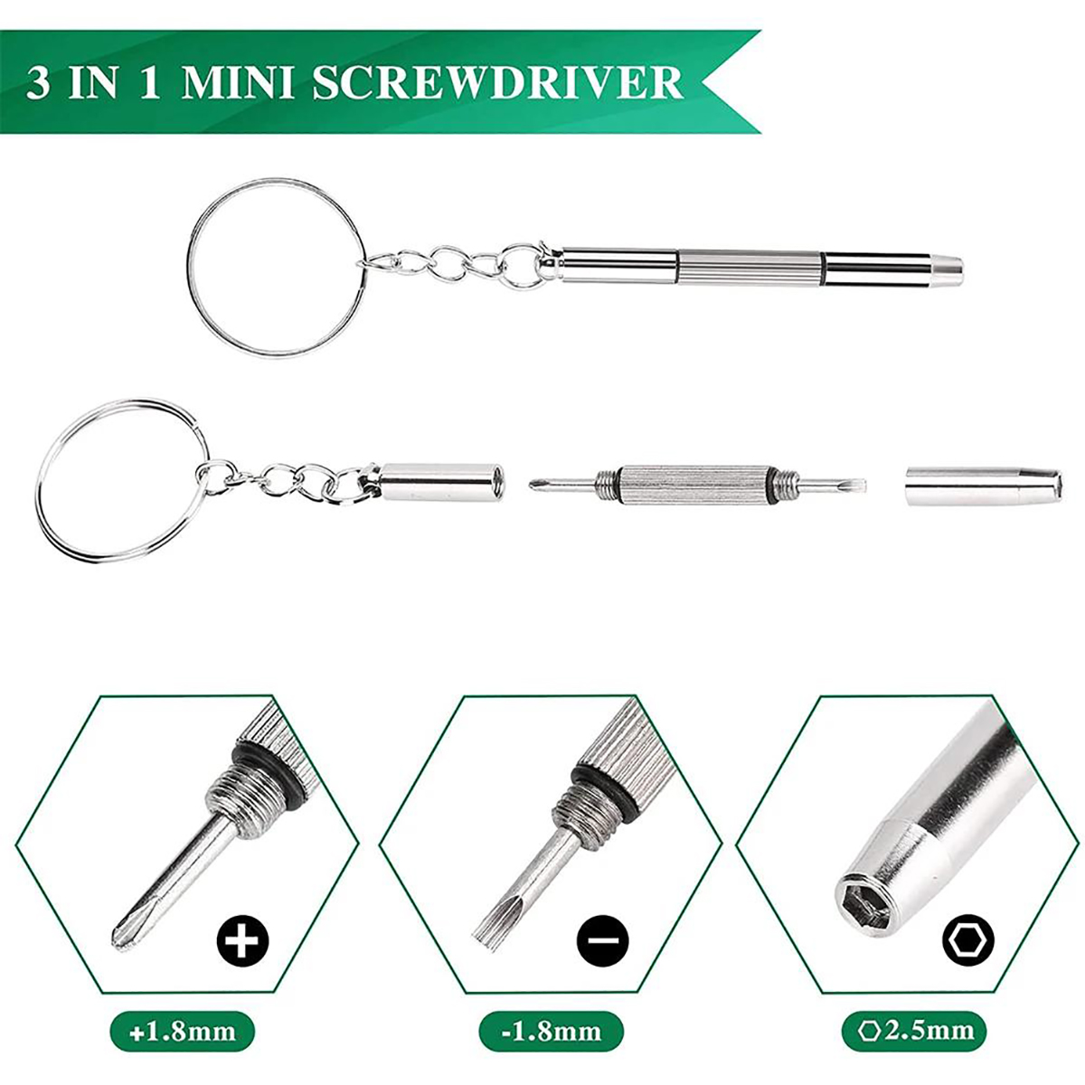 1/2/10pcs Mini 3 in1 Screwdriv - Watch Repair Tool Kit review and price