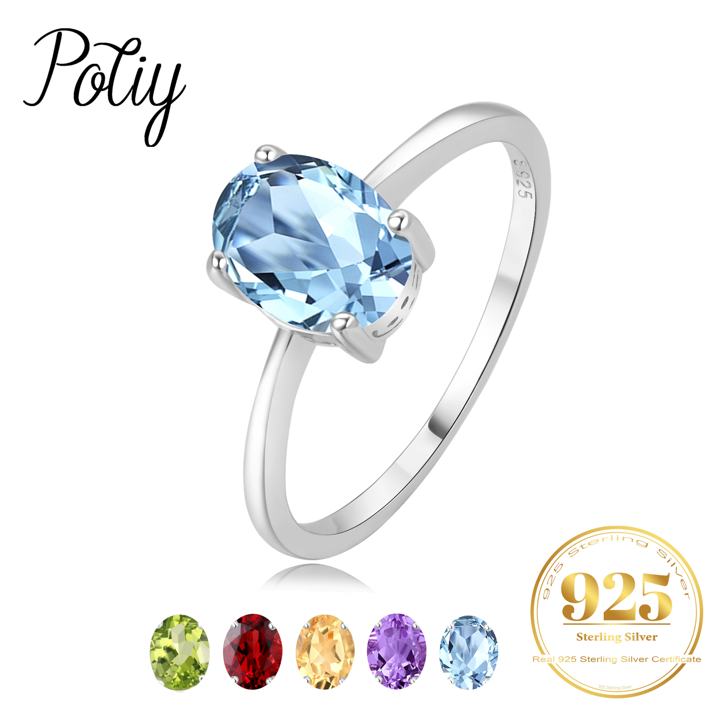 Potiy Natural 1.45ct Garnet Ci - Birthstone Ring Set review and price
