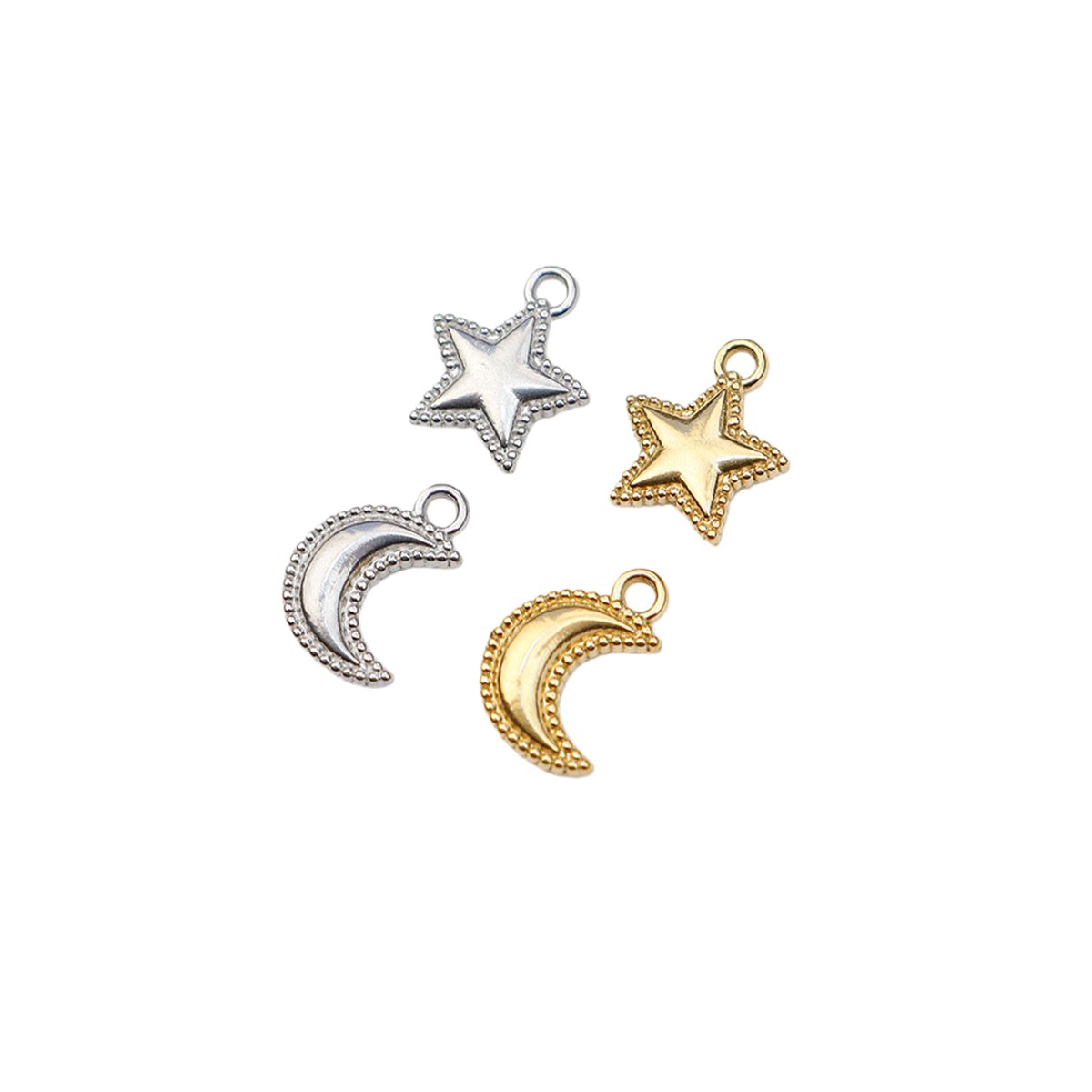 5pcs Casting Stainless Steel S - Moon Star Earrings review and price