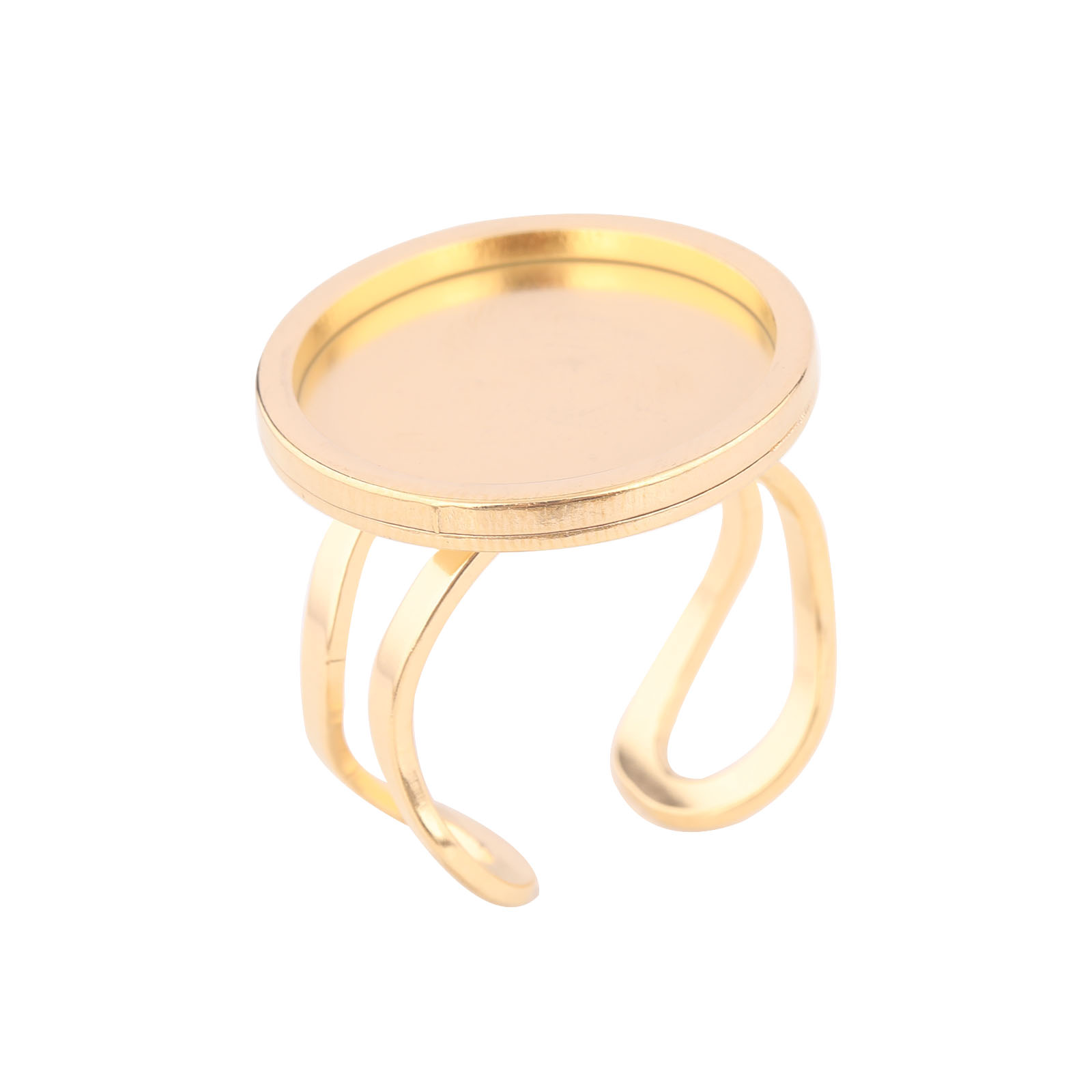 5pcs 18mm Round Cabochon Ring  - Gold Plated Ring review and price