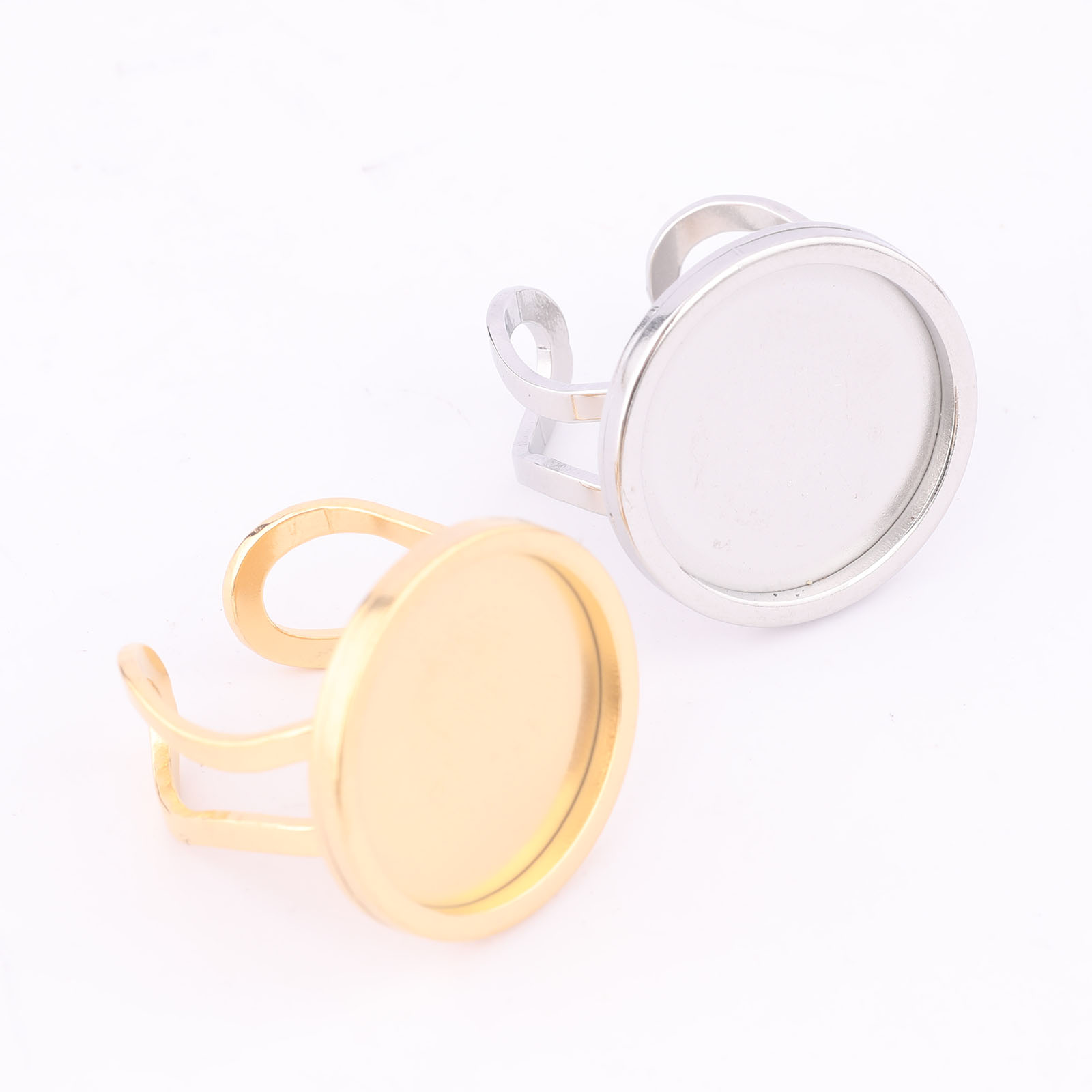 5pcs 18mm Round Cabochon Ring  - Gold Plated Ring review and price